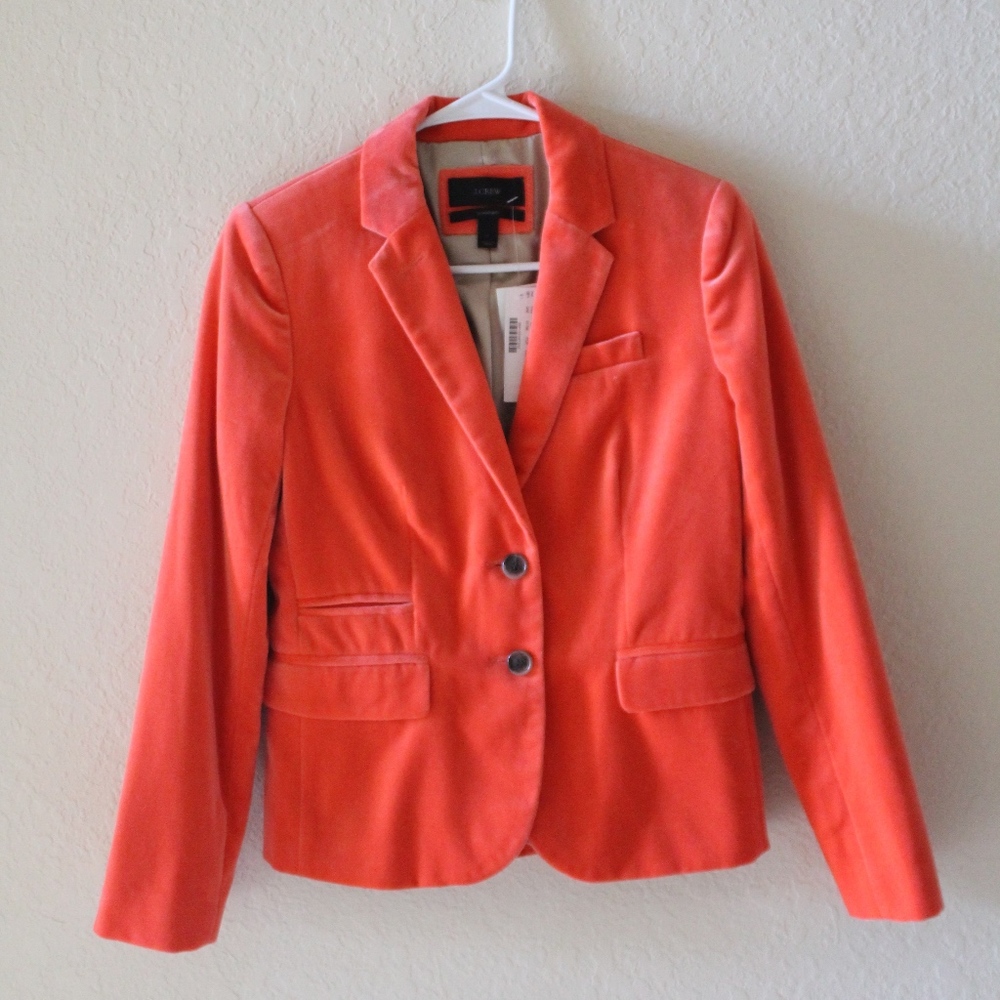 NWT J.CREW VELVET SCHOOLBOY BLAZER